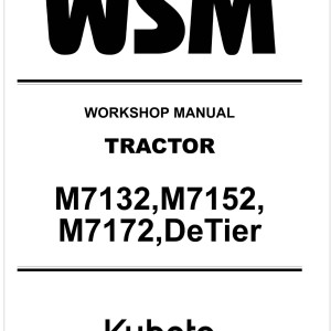 Kubota M7172 Workshop Manual
