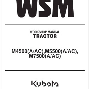 Kubota M7500 (A or AC) Workshop Manual