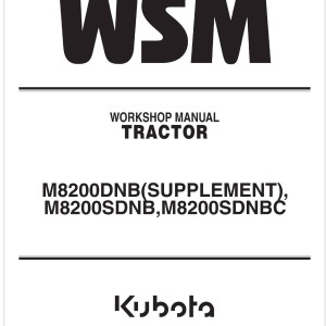 Kubota M8200SDN Workshop Manual