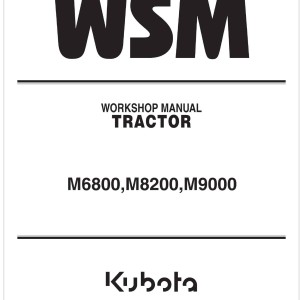 Kubota M9000 Workshop Manual