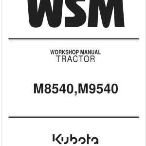 Kubota M9540 Workshop Manual