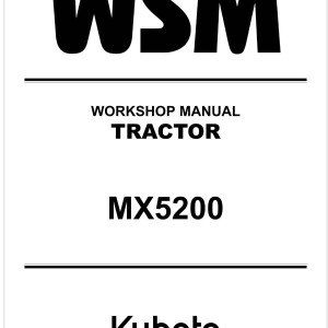 Kubota MX5200 Workshop Manual