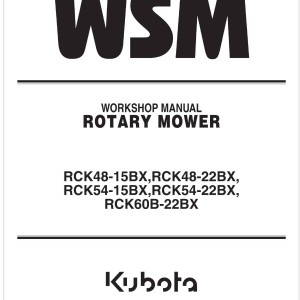 Kubota RCK48-15BX Workshop Manual