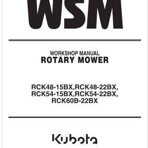 Kubota RCK54-15BX Workshop Manual