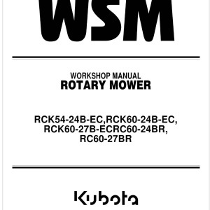 Kubota RCK54-24B-EC Workshop Manual