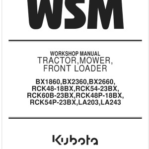 Kubota RCK60B-23BX Workshop Manual 2019