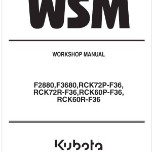Kubota RCK60P-F36 Workshop Manual