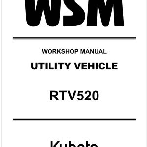 Kubota RTV520 Workshop Manual