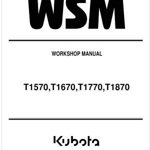 Kubota T1770 Workshop Manual