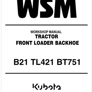 Kubota TL421 Workshop Manual