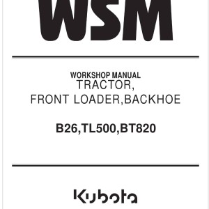 Kubota TL500 Workshop Manual