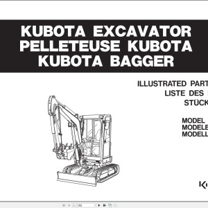 kubota U27-4 Parts List RH418-8128-0