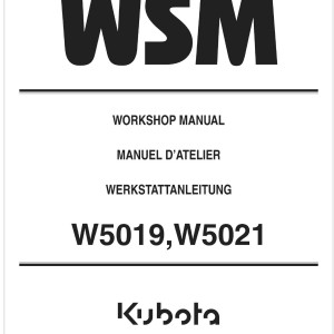 Kubota W5021 Workshop Manual EN FR DE