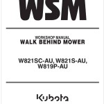 Kubota W821S-AU Workshop Manual