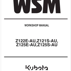 Kubota Z121S-AU Workshop Manual