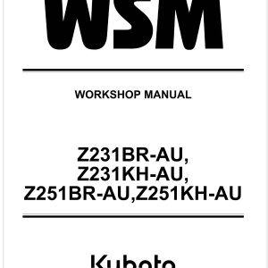 Kubota Z251KH-AU Workshop Manual