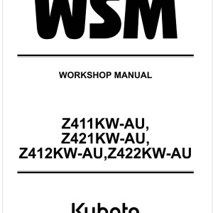 Kubota Z412KW-AU Workshop Manual