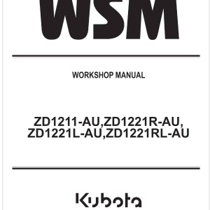 Kubota ZD1211-AU Workshop Manual