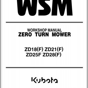Kubota ZD21(F) Workshop Manual