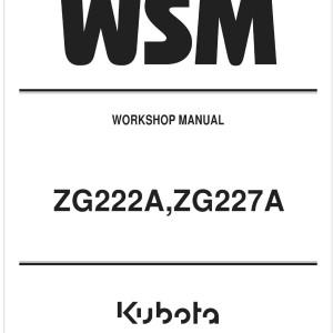 Kubota ZG227A Workshop Manual