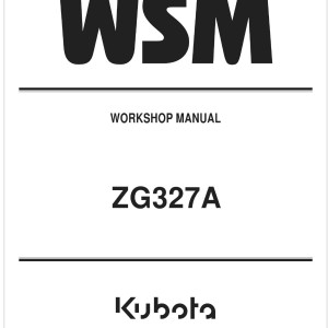 Kubota ZG327A Workshop Manual