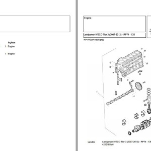 Landini Landpower Iveco Tier 3 (2007-2012) – RP74 135 – 4213185m4 Parts Catalog