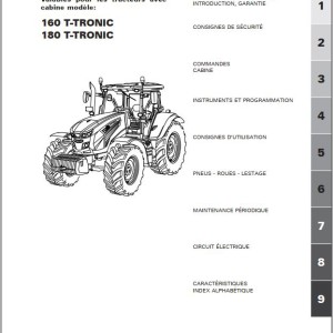 Landini 160 T-TRONIC 180 T-TRONIC Maintenance Operators Manual 6730164A1