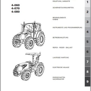 Landini 4-060 4-070 4-080 Maintenance Operator Manual 6670718A3