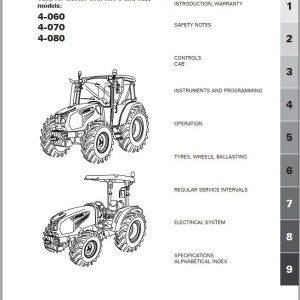 Landini 4-060 4-070 4-080 Maintenance Operators Manual 6670715A4