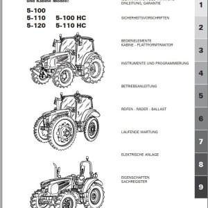 Landini 5-100 5-110 5-120 HC Maintenance Operator Manual 6691956A2