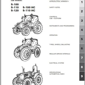 Landini 5-100 5-110 5-120 HC Maintenance Operators Manual 6691953A2
