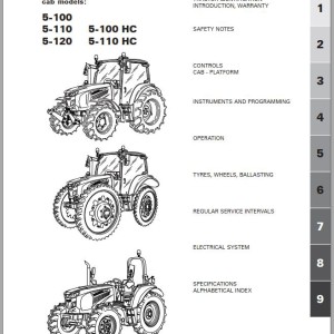 Landini 5-100 5-110 5-120 HC Maintenance Operators Manual 6691953A4