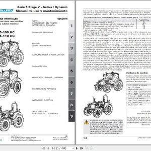 Landini 5-100 5-110 5-120 HC Maintenance Operators Manual 6691955A2