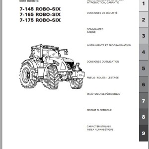 Landini 7-145 7-165 7-175 ROBO-SIX ACTIVE Maintenance Operators Manual 6627403A2