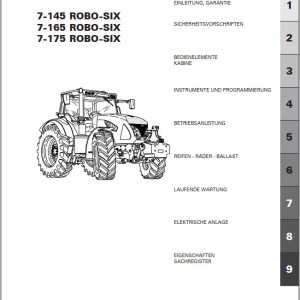 Landini 7-145 7-165 7-175 ROBO-SIX Maintenance Operator Manual 6627400A2