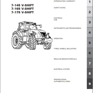 Landini 7-145 7-165 7-175 V-SHIFT Maintenance Operators Manual 6629281A2