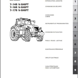 Landini 7-145 7-165 7-175 V-SHIFT Maintenance Operators Manual 6629282A2