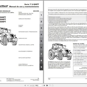Landini 7-145 7-165 7-175 V-SHIFT Maintenance Operators Manual 6629283A2