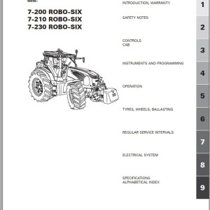 Landini 7-200 7-210 7-230 ROBO-SIX Maintenance Operators Manual 6714945A4