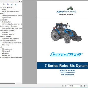 Landini 7-200 7-210 7-230 ROBO-SIX Service Manual 6708022A1