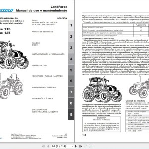 Landini LandForce 115 125 Maintenance Operators Manual 6516466M5