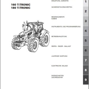 Landini Landpower 160 180 T-TRONIC Maintenance Operator Manual 6730166A1
