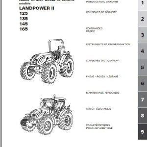 Landini LandPower II 125 135 145 165 Maintenance Operators Manual 6513270M4