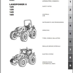 Landini LANDPOWER II 125 145 165 Maintenance Operators Manual 6513269M4