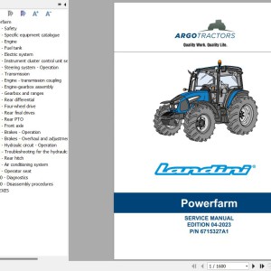 Landini Powerfarm 100 110 120 Service Manual 6715327A1