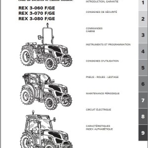 Landini REX 3-060 3-070 3-080 F GE Maintenance Operators Manual 6671251A3