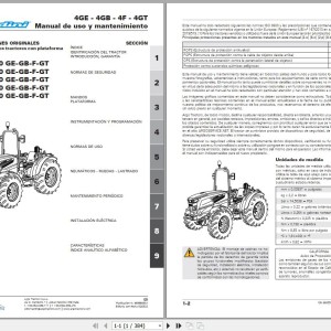 Landini Rex 4-080 4-090 4-100 4-110 4-120 GE GB GT Maintenance Operators Manual 6695505A1