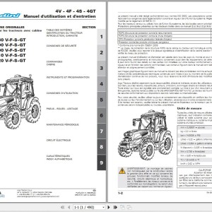 Landini Rex 4-080 4-090 4-100 4-110 4-120 V F S GT Maintenance Operators Manual 6684994A2