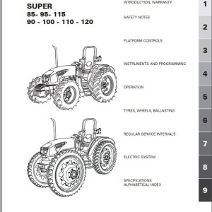 Landini Super 85 95 90 100 110 120 Maintenance Operators Manual 6720156A1