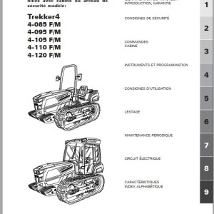 Landini Trekker 4-085 4-095 4-105 4-110 4-120 F-M Maintenance Operators Manual 6696768A1